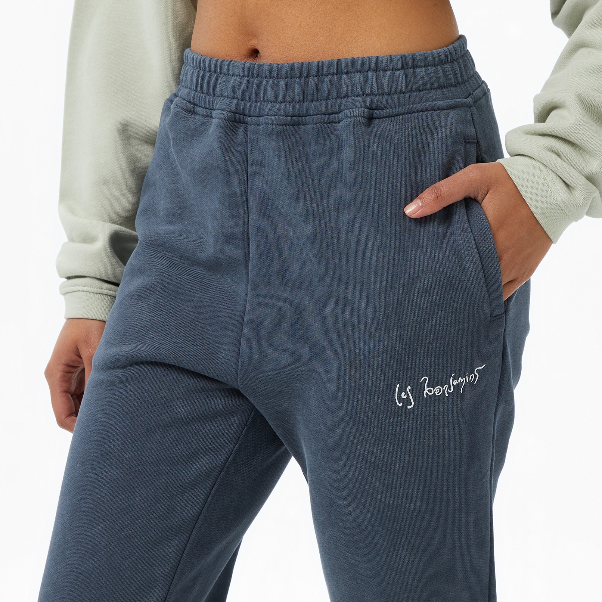 Les Benjamins Straight Regular 004 Kadın Mavi Eşofman Altı