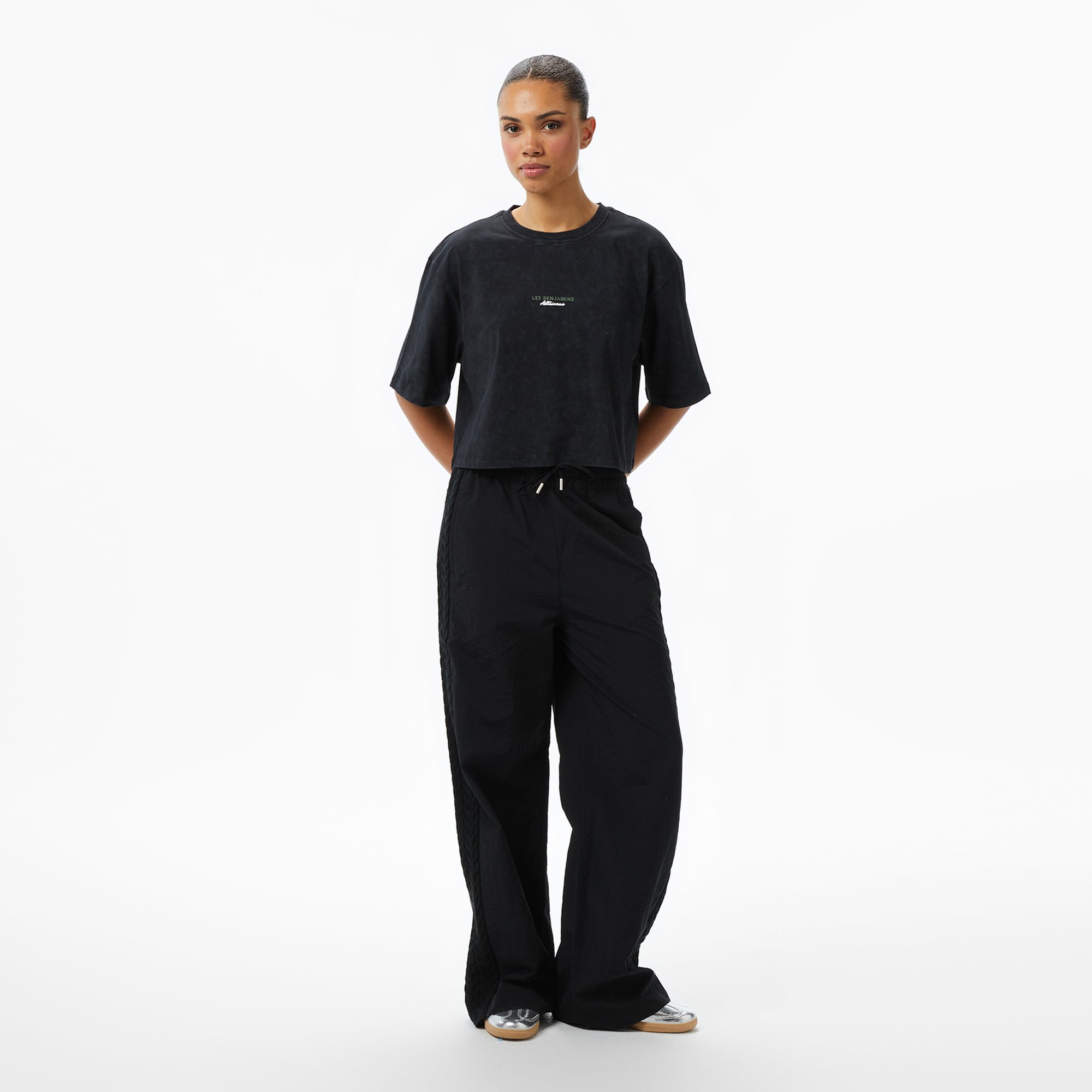  Les Benjamins Track 003 Kadın Siyah Pantolon