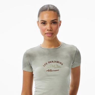  Les Benjamins Fitted 020 Kadın Yeşil T-Shirt