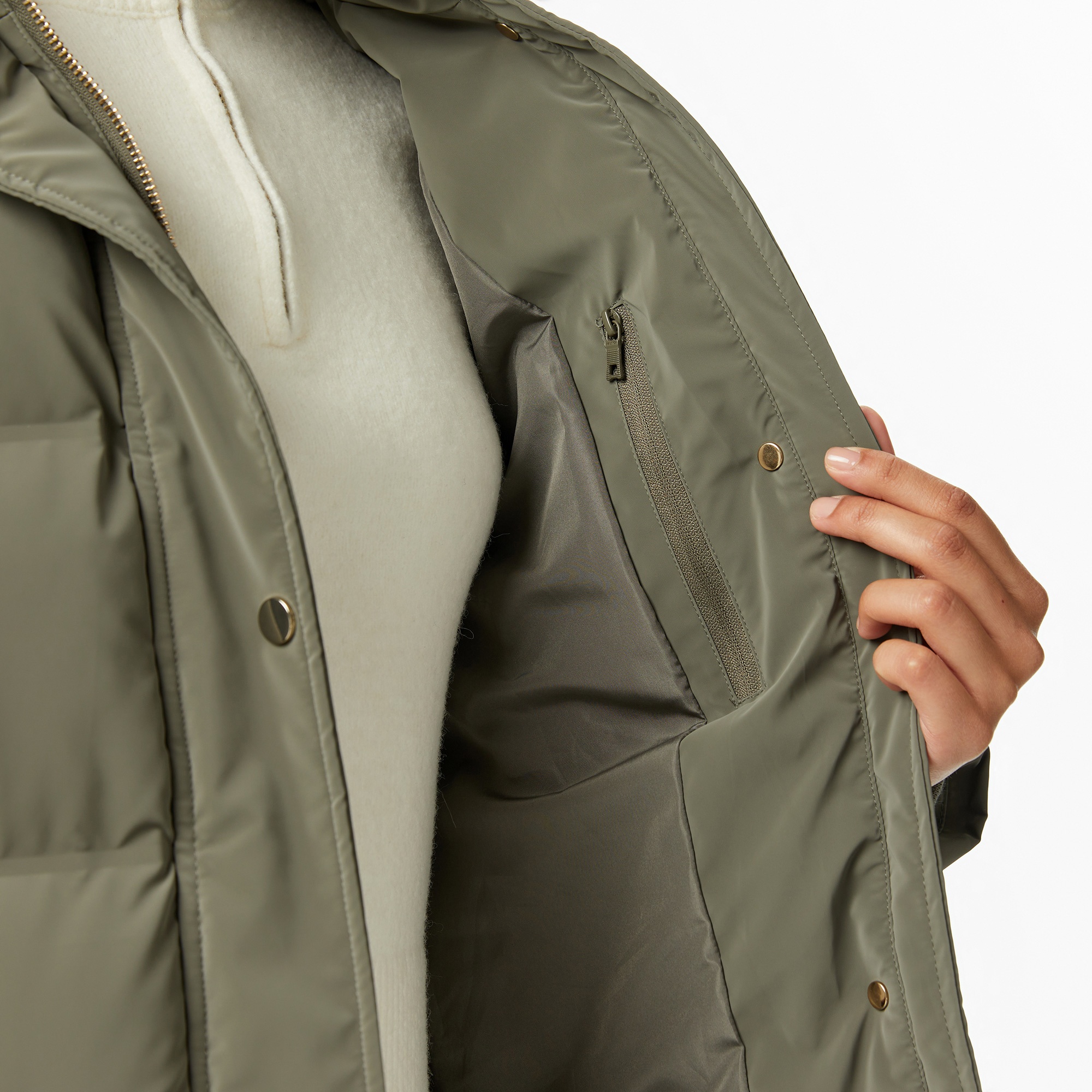 Nautica Kadın Yeşil Regular Fit Mont