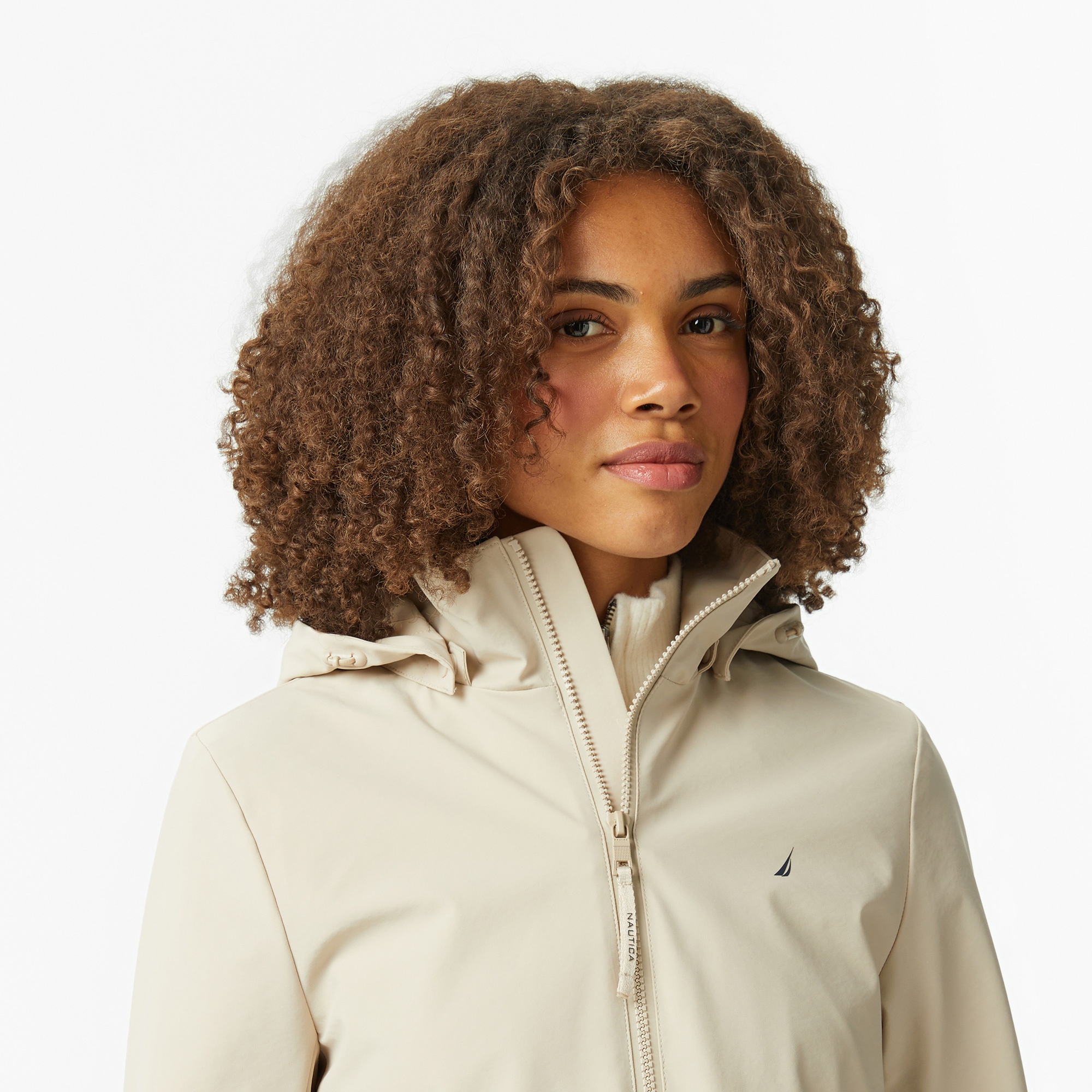 Nautica Kadın Krem Rengi Regular Fit Mont