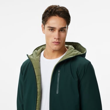  Nautica Erkek Yeşil Regular Fit Çift Taraflı Mont