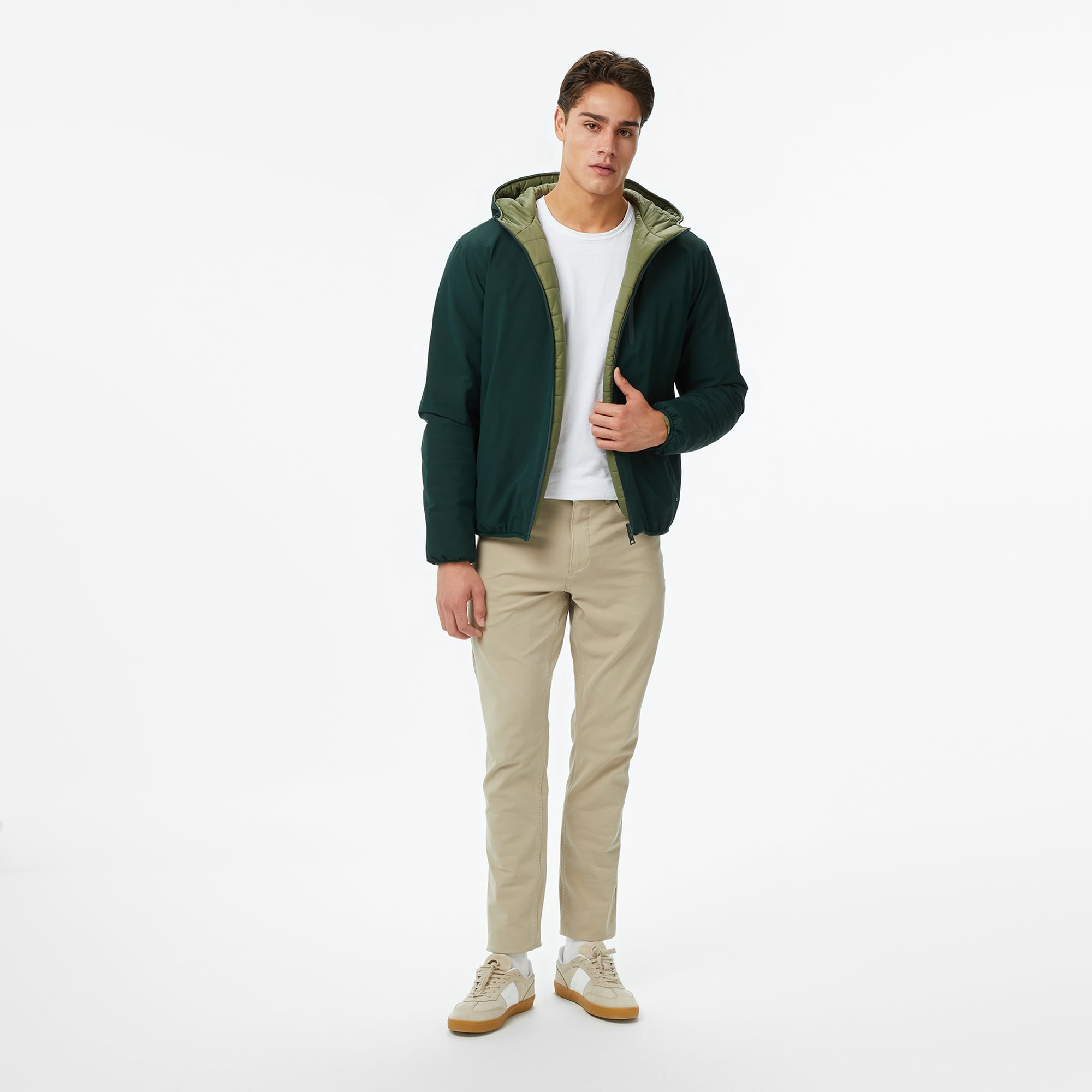 Nautica Erkek Yeşil Regular Fit Çift Taraflı Mont