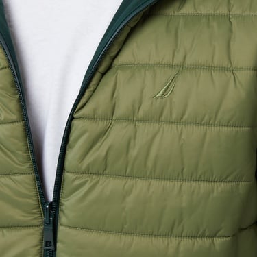  Nautica Erkek Yeşil Regular Fit Çift Taraflı Mont