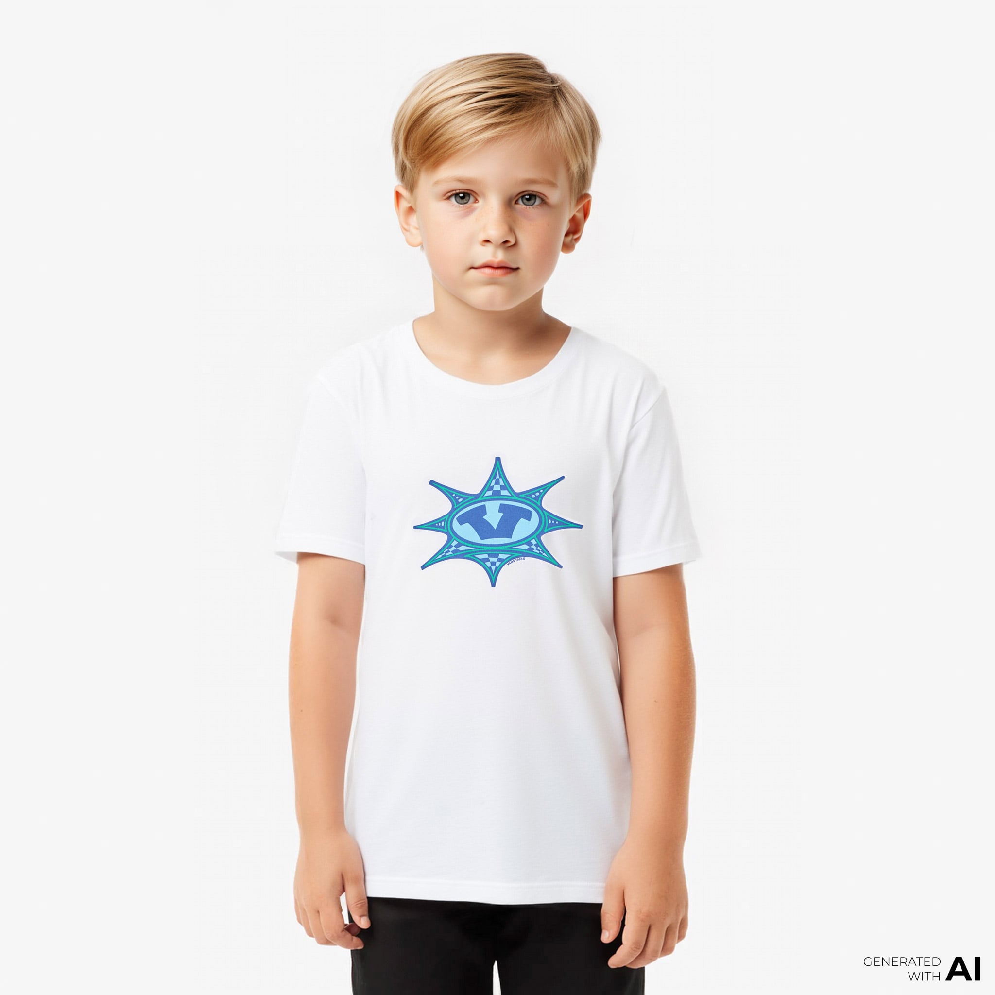  Vans Star Checker Ss Çocuk Beyaz T-Shirt