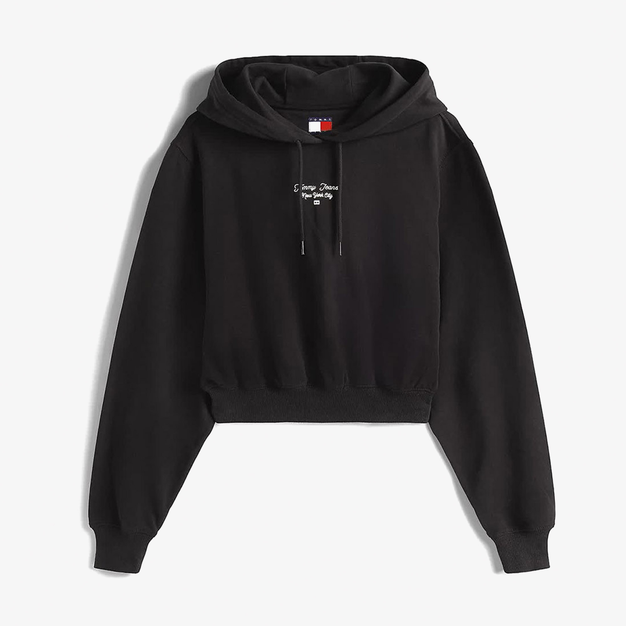 Tommy Hilfiger Essential Logo Erkek Siyah Sweatshirt