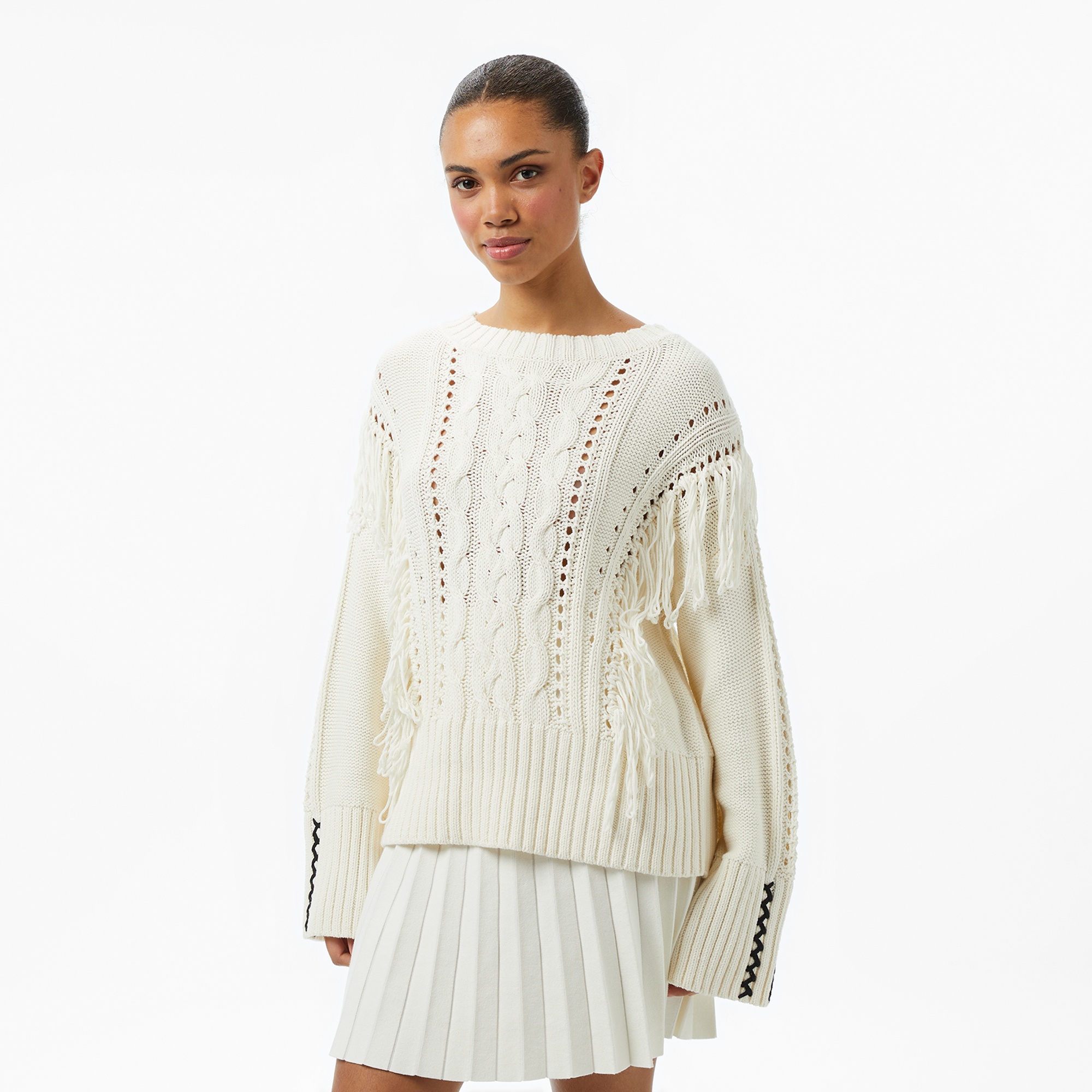 Boss Fitto Kadın Beyaz Triko