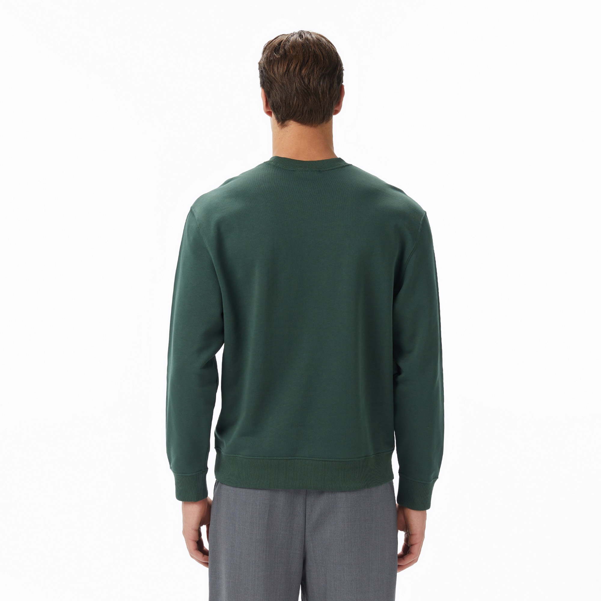 Calvin Klein Terry Monogram Erkek Yeşil Sweatshirt