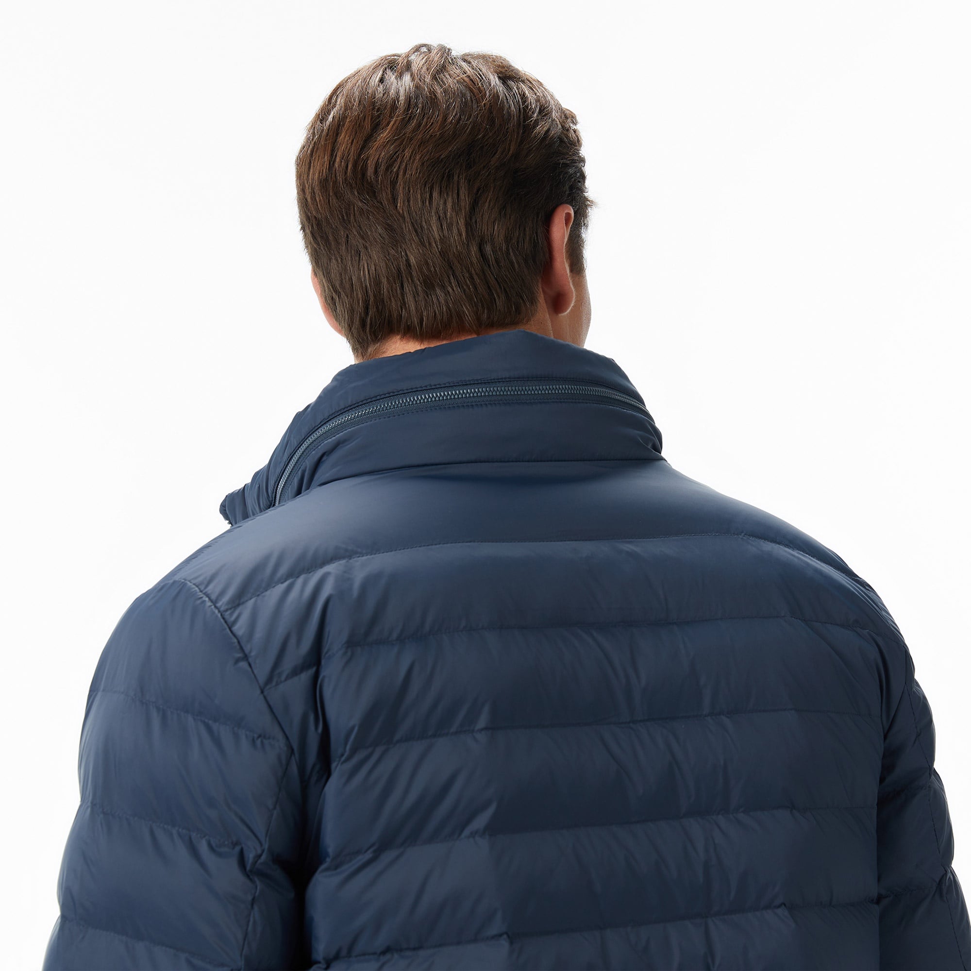 Calvin Klein Nylon Hooded Puffer Erkek Mavi Ceket