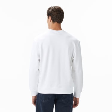  Calvin Klein Terry Bold Graph Erkek Beyaz Sweatshirt
