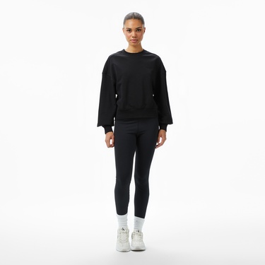  Calvin Klein Logo French Terry Kadın Siyah Sweatshirt