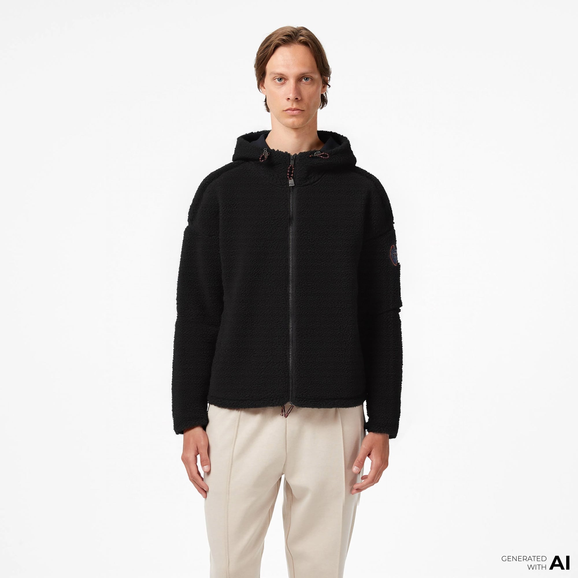 Napapijri T-Tires Fzh Erkek Siyah Polar Ceket