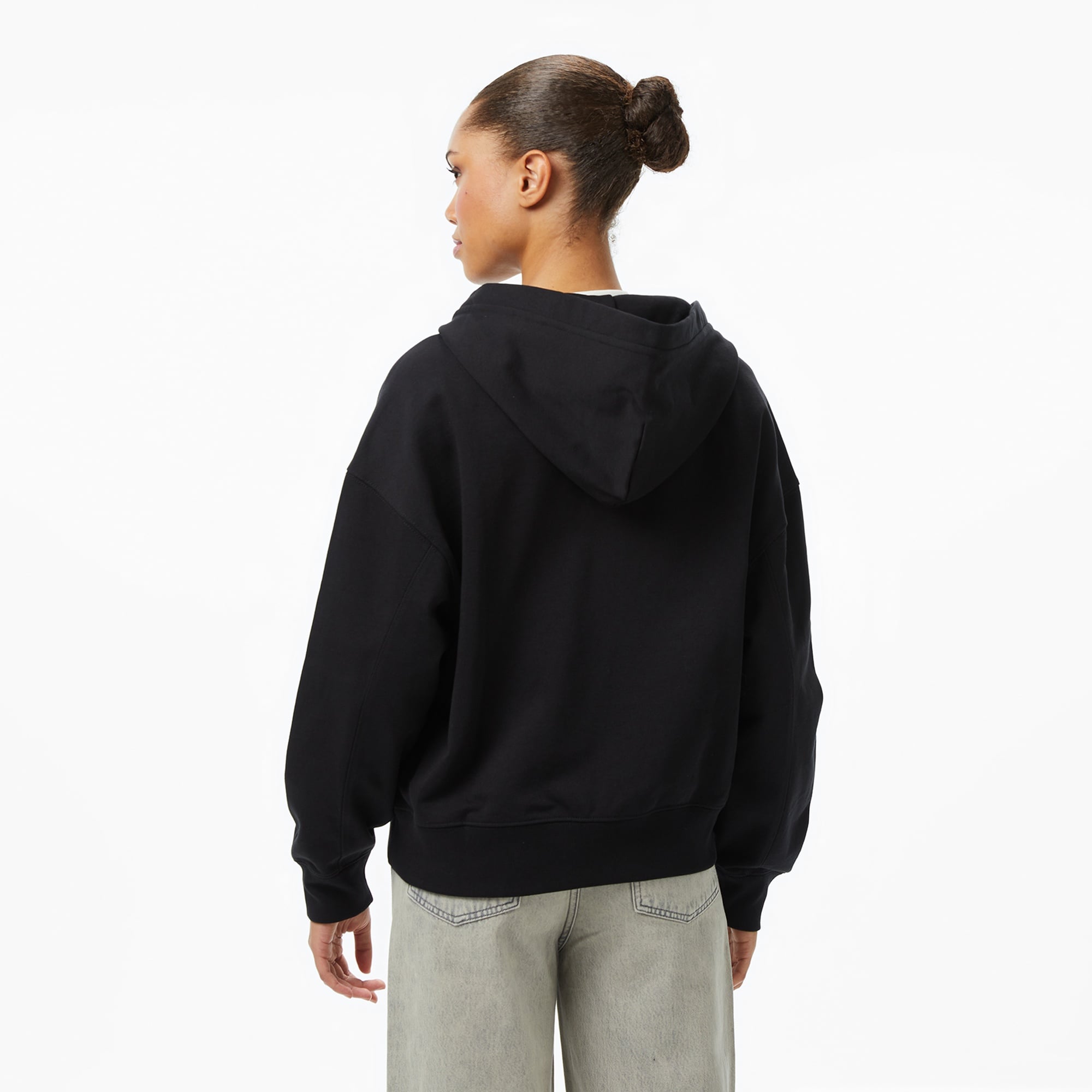 Calvin Klein Logo French Terry Kadın Siyah Sweatshirt