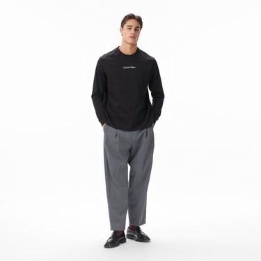  Calvin Klein Standard Logo Crew Erkek Siyah T-Shirt