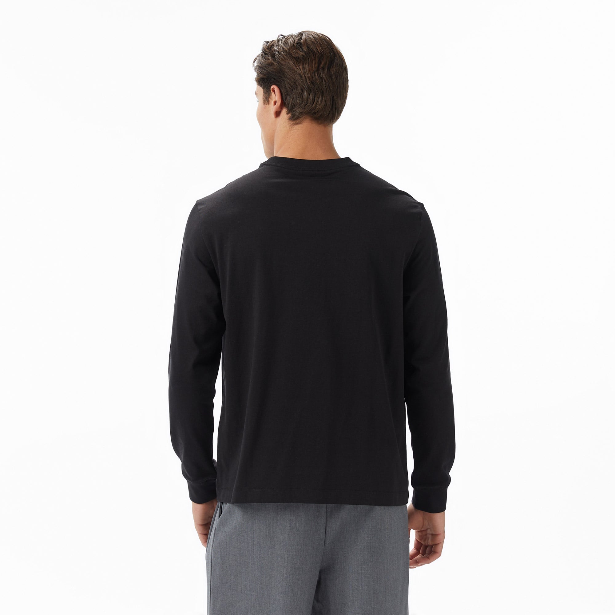 Calvin Klein Standard Logo Crew Erkek Siyah T-Shirt