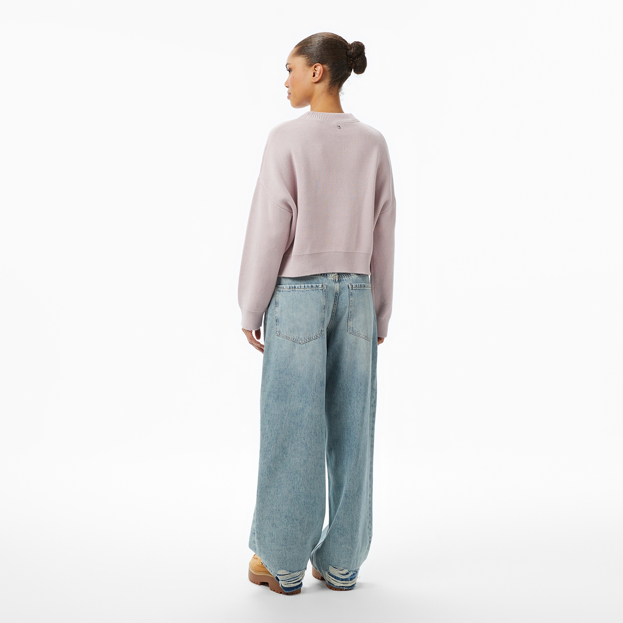 Boss Slouchy Pleated Kadın Mavi Jean