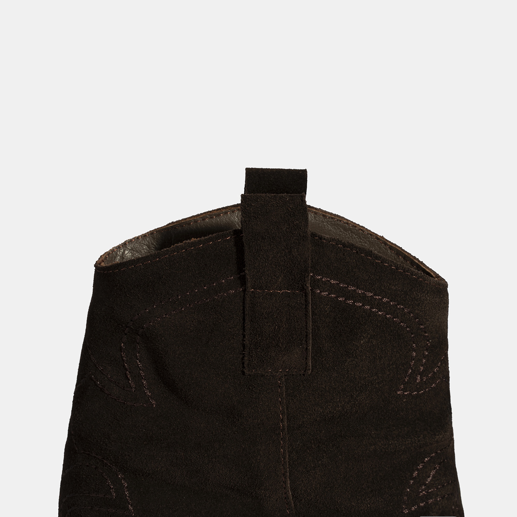 Kadın Kahve İşleme Detaylı Kalın Topuklu Bot