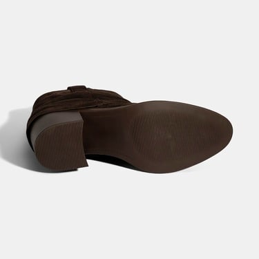  Kadın Kahve İşleme Detaylı Kalın Topuklu Bot