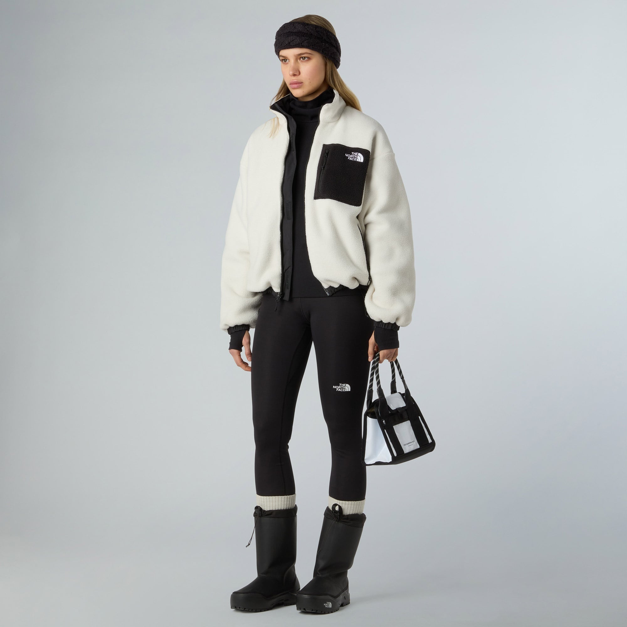 The North Face Yumiori Kadın Beyaz Çift Taraflı Polar Mont