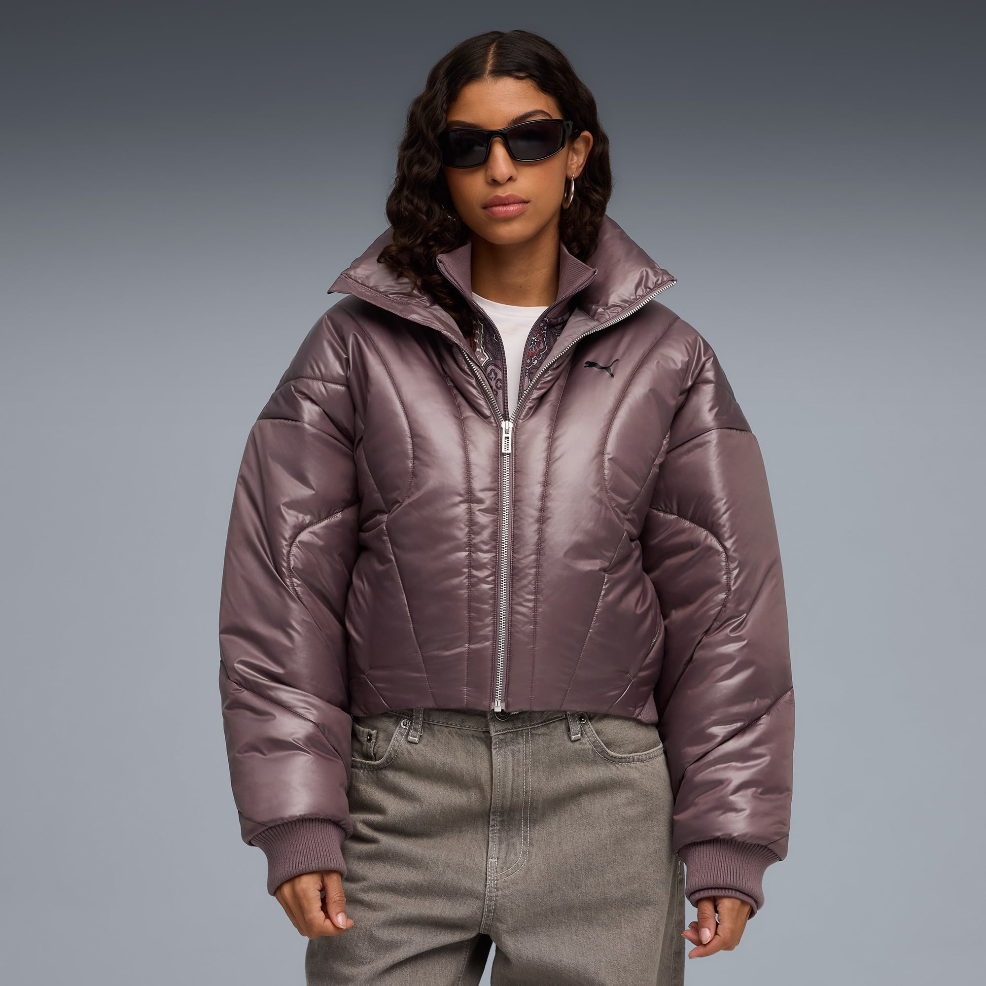 Puma Dare To Puffer  Kadın Bordo Ceket