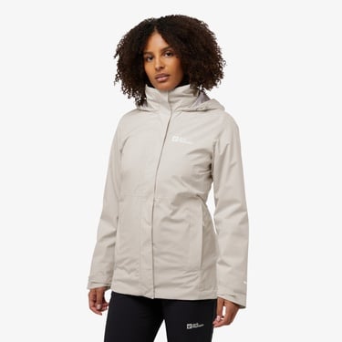  Jack Wolfskin Rotwand 3in2 Kadın Krem Ceket