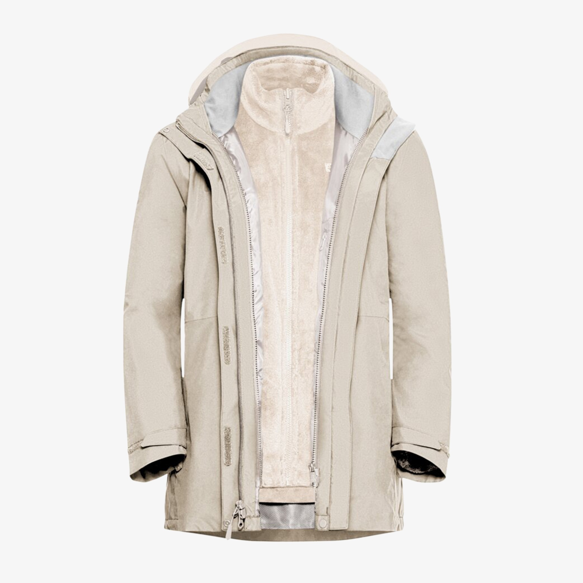 Jack Wolfskin Rotwand 3in2 Kadın Krem Ceket