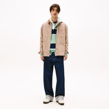  Tommy Hilfiger Oversized Fit Corduroy Collar Erkek Krem Ceket