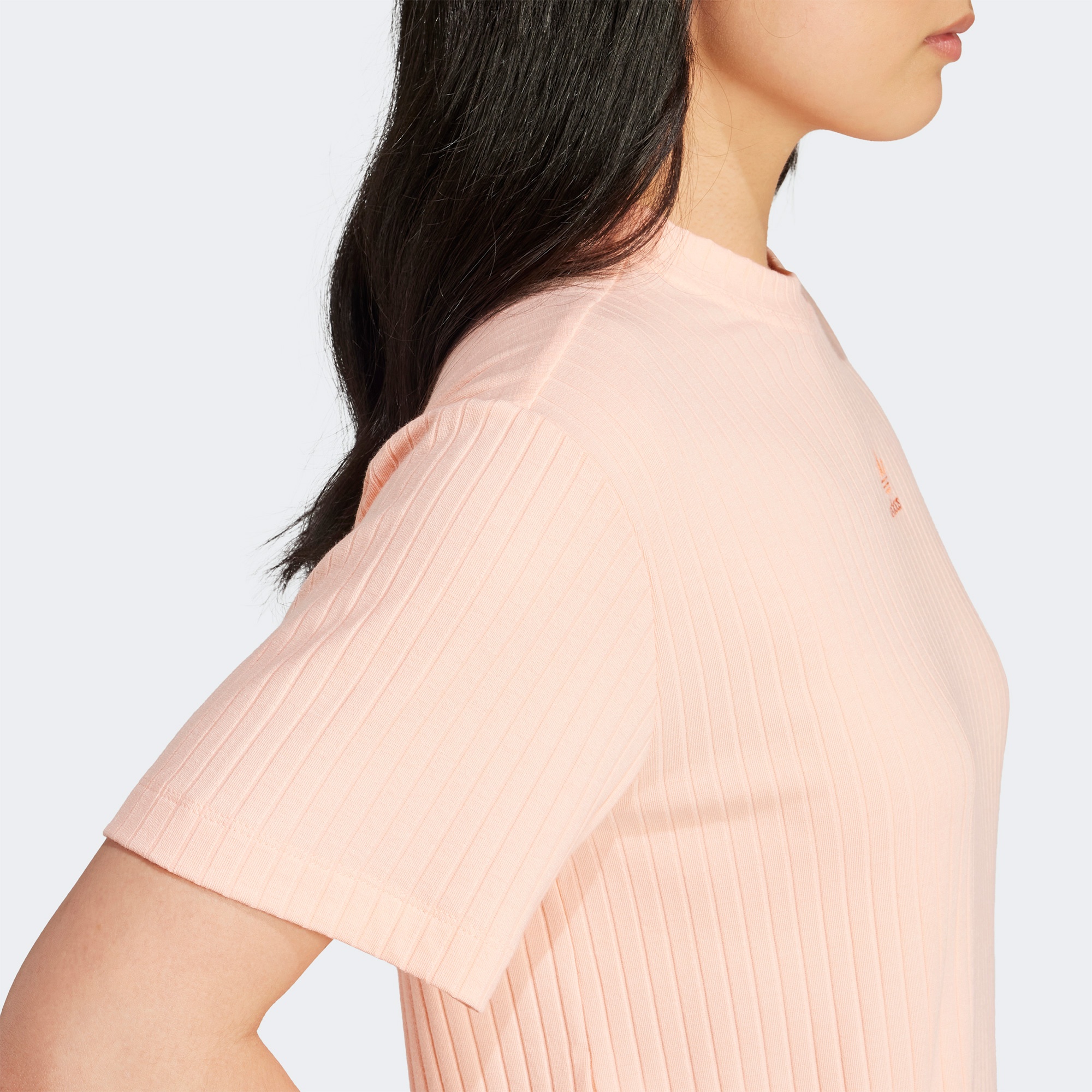 adidas Essentials Wide Rib Kadın Pembe T-Shirt