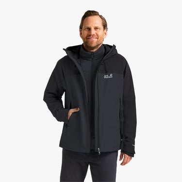  Jack Wolfskin Wild Places 3in2 Erkek Gri Ceket