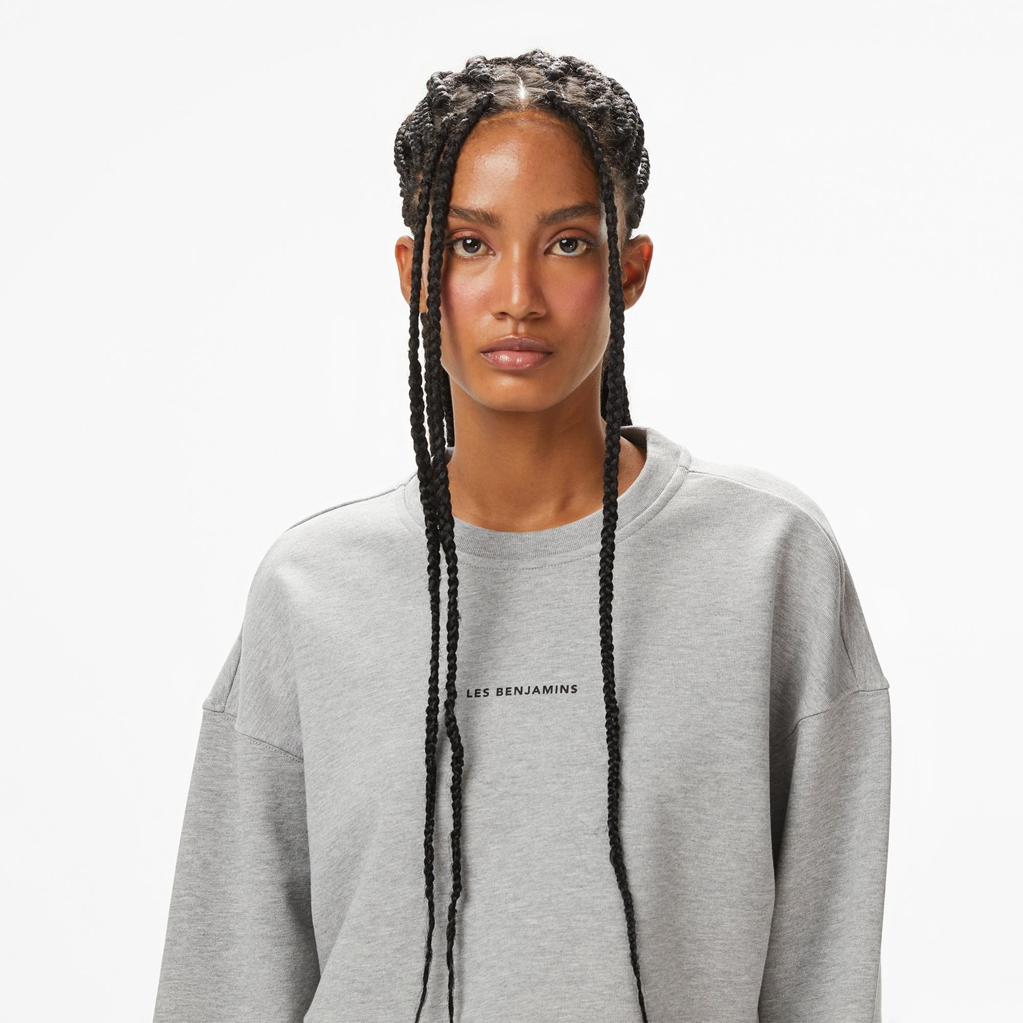 Les Benjamins Essentials 308 Kadın Gri Sweatshirt