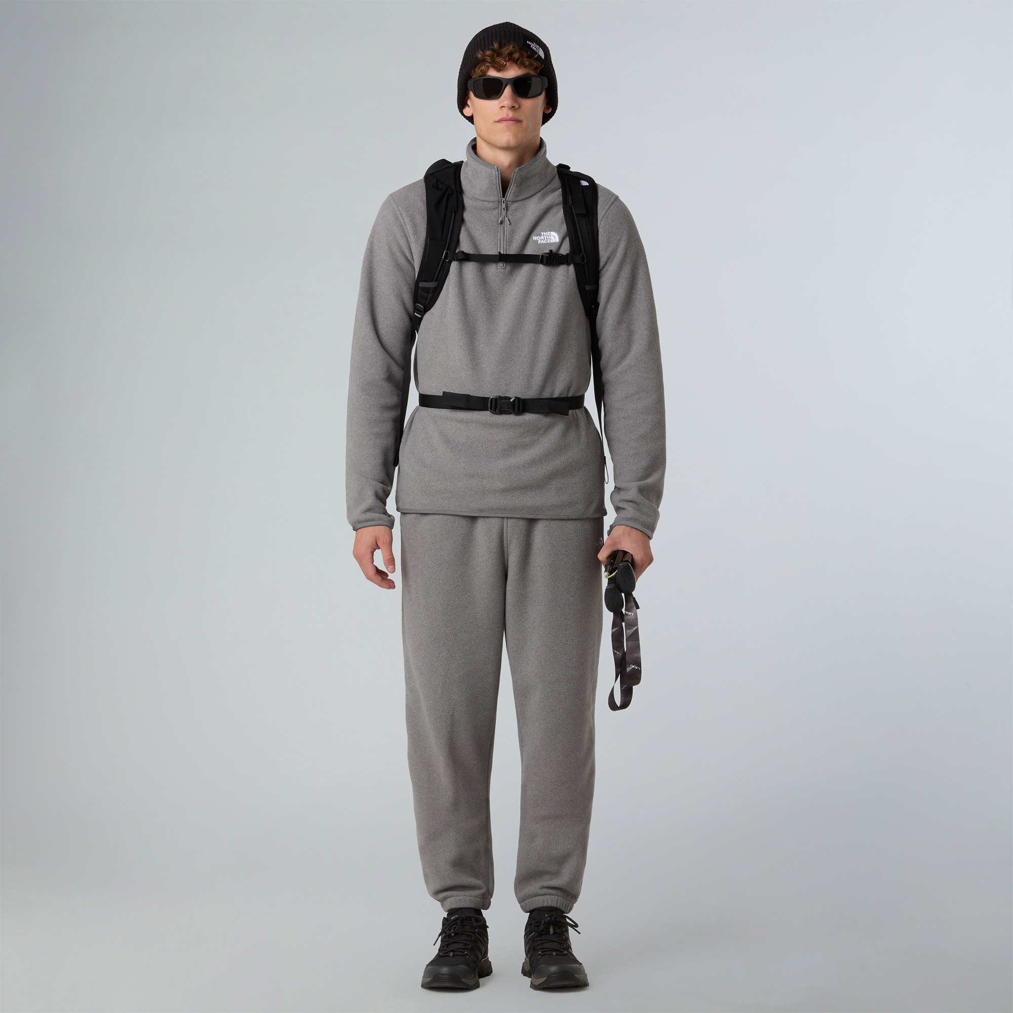 The North Face Glacier 1/4 Zip Erkek Gri Polar