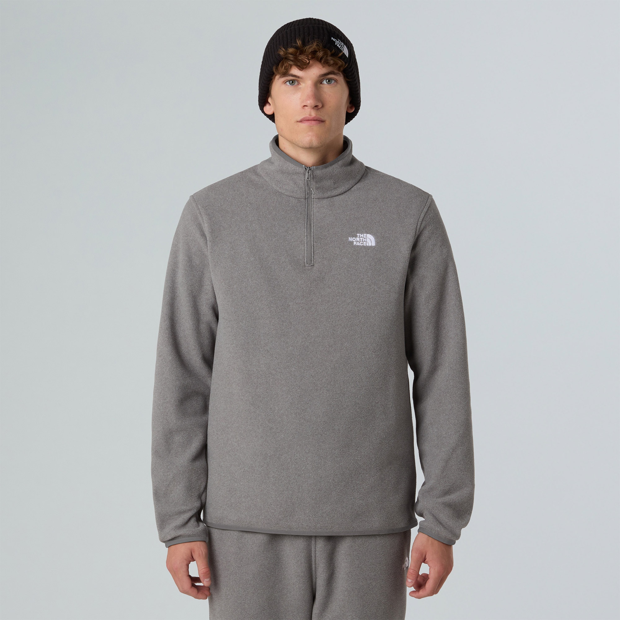 The North Face Glacier 1/4 Zip Erkek Gri Polar