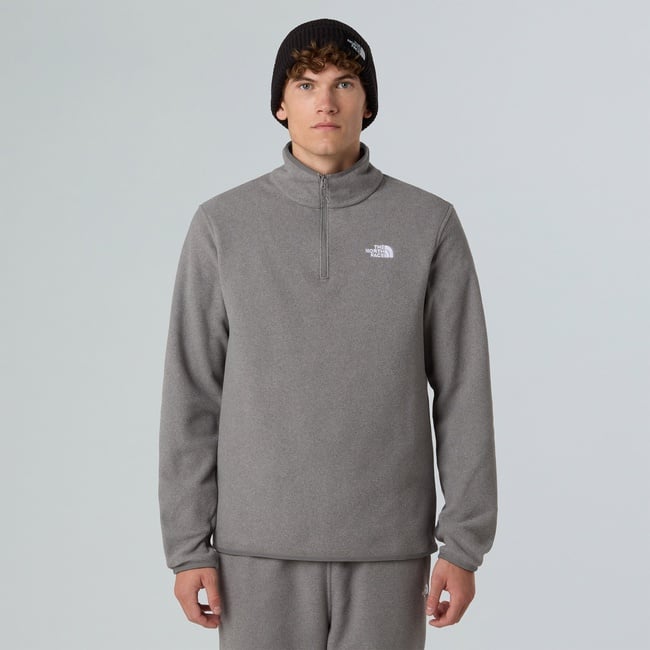  The North Face Glacier 1/4 Zip Erkek Gri Polar