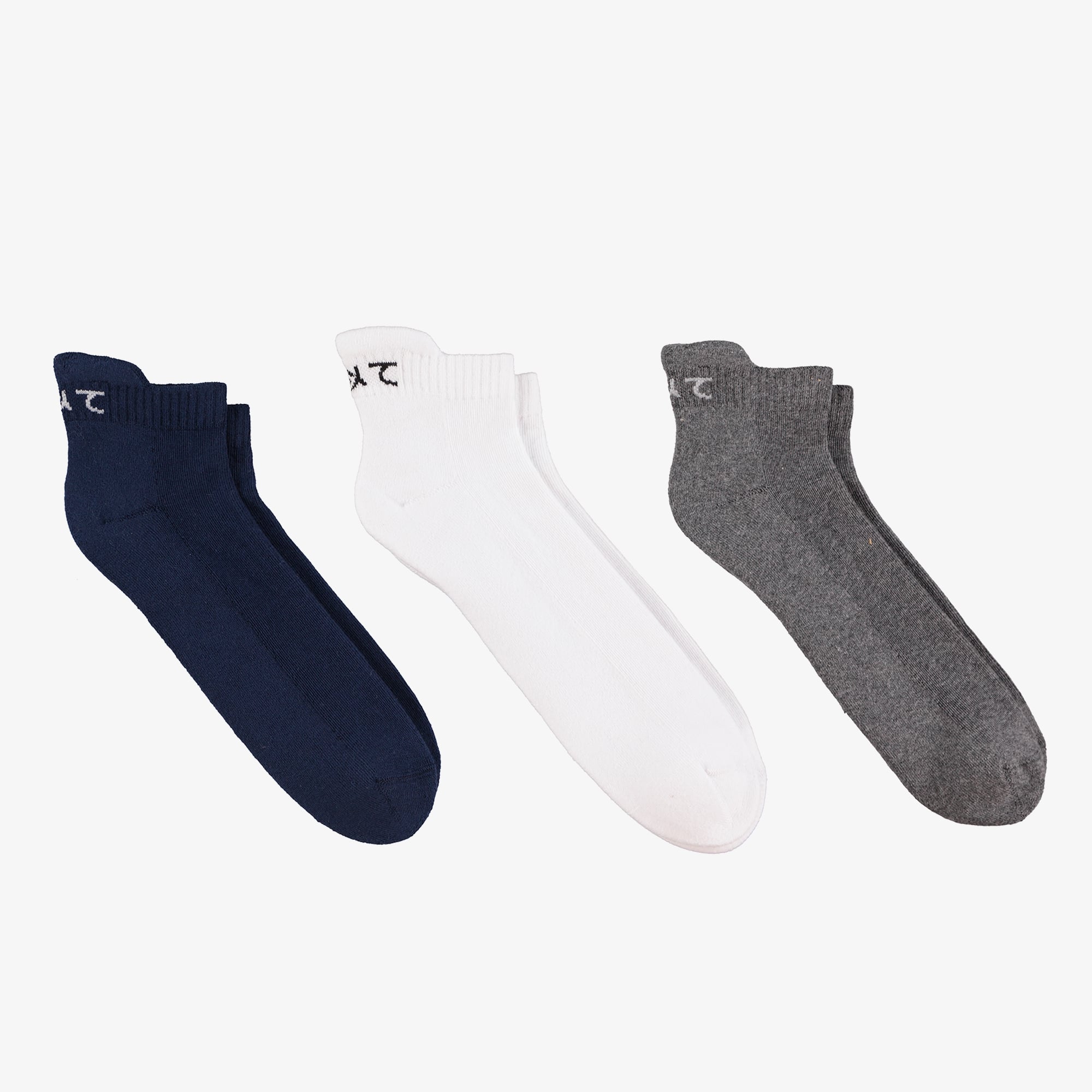  UNTIED4 3'lü Gri/Beyaz/Lacivert Patik Çorap