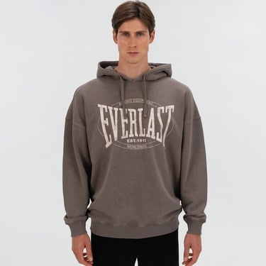  Everlast Authentic Boxing Oversize Erkek Gri Sweatshirt