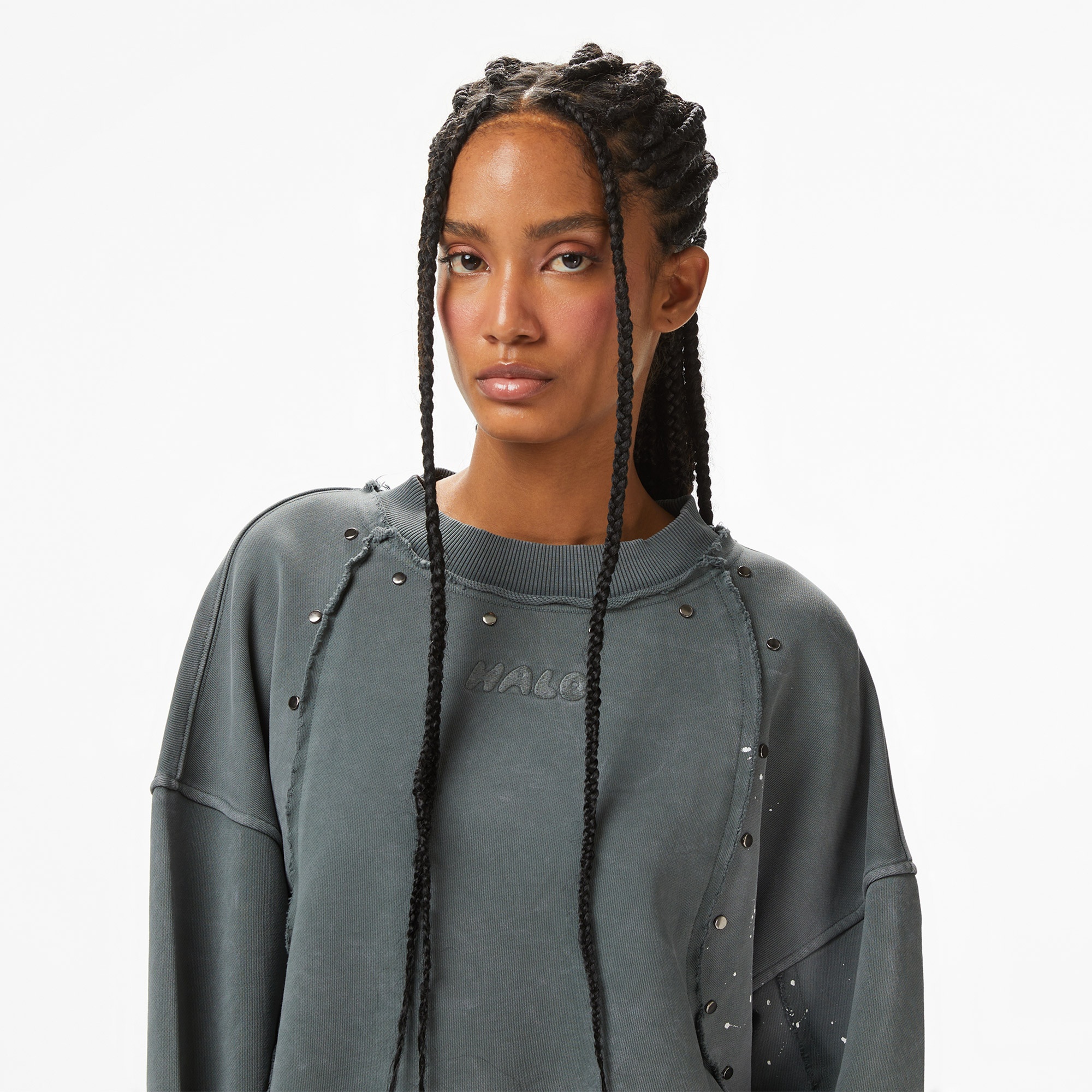 Les Benjamins Essentials 303 Kadın Gri Sweatshirt