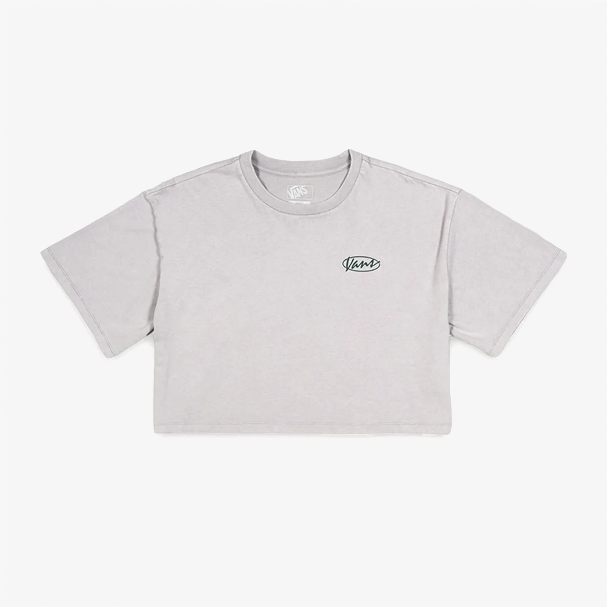  Vans Era Script Relaxed Crop Ss Kadın Gri T-Shirt