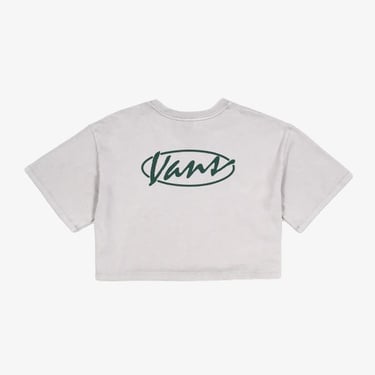 Vans Era Script Relaxed Crop Ss Kadın Gri T-Shirt
