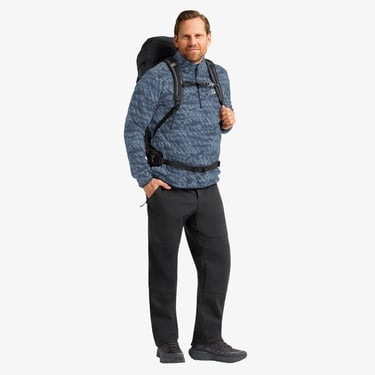  Jack Wolfskin Big Sky Half Zipped Erkek Lacivert Polar
