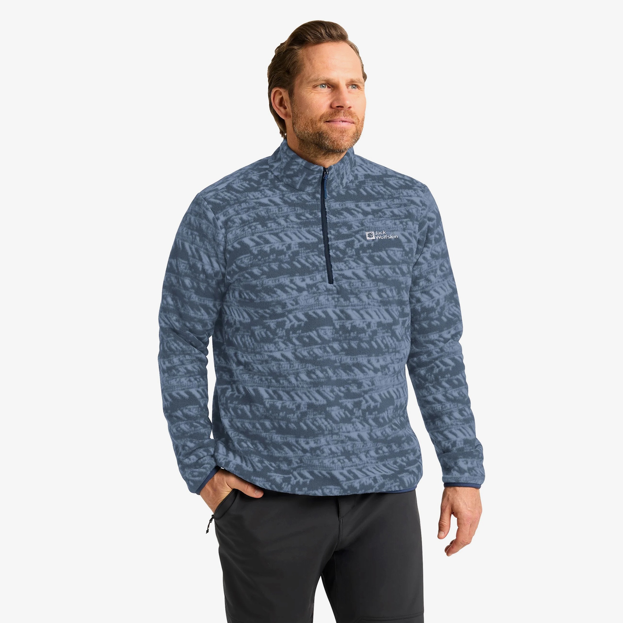 Jack Wolfskin Big Sky Half Zipped Erkek Lacivert Polar