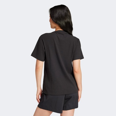  adidas Essentials Wide Rib Kadın Siyah T-Shirt