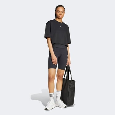  adidas Essentials Cropped Kadın Siyah T-Shirt