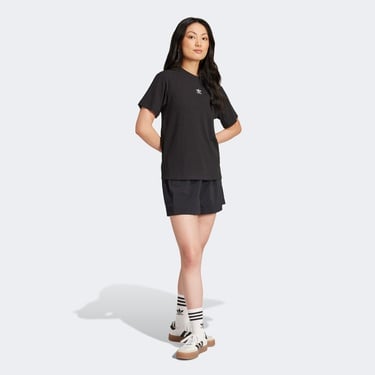  adidas Essentials Wide Rib Kadın Siyah T-Shirt