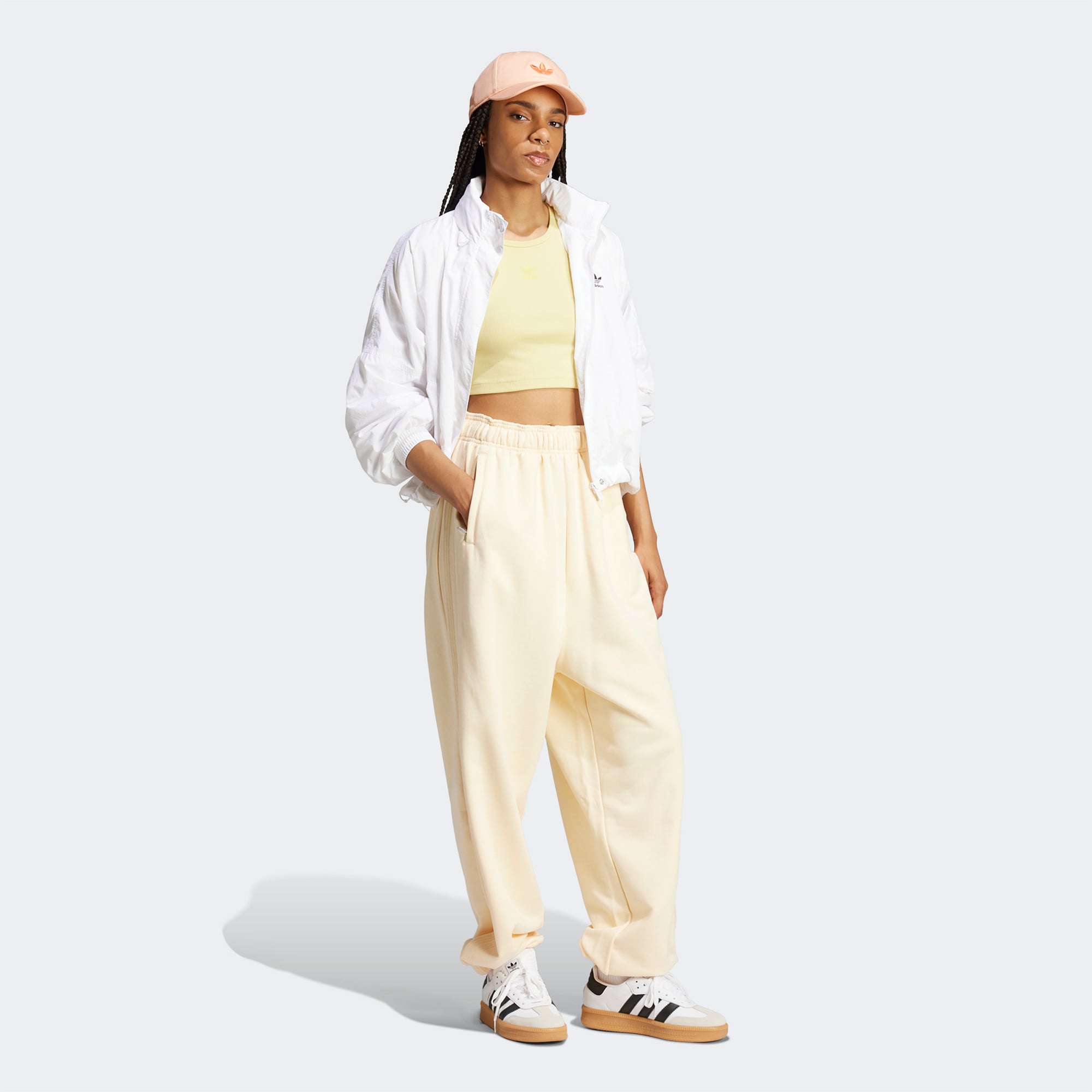  adidas Premium Essentials French Terry Kadın Bej Eşofman Altı