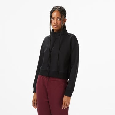  UNITED4 Kadın Siyah Half Zip Sweatshirt