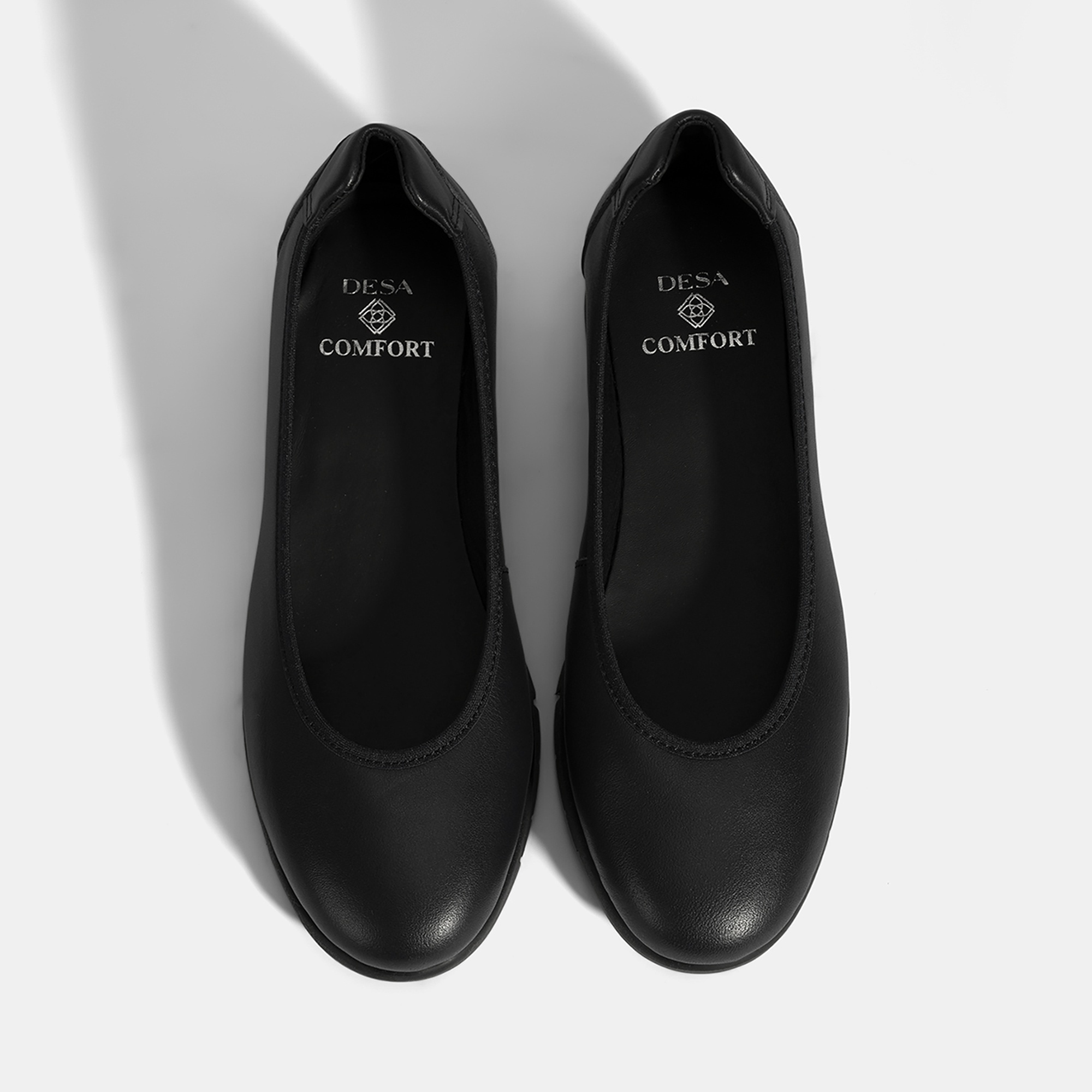 Kadın Siyah DesaComfort Deri Günlük Ayakkabı