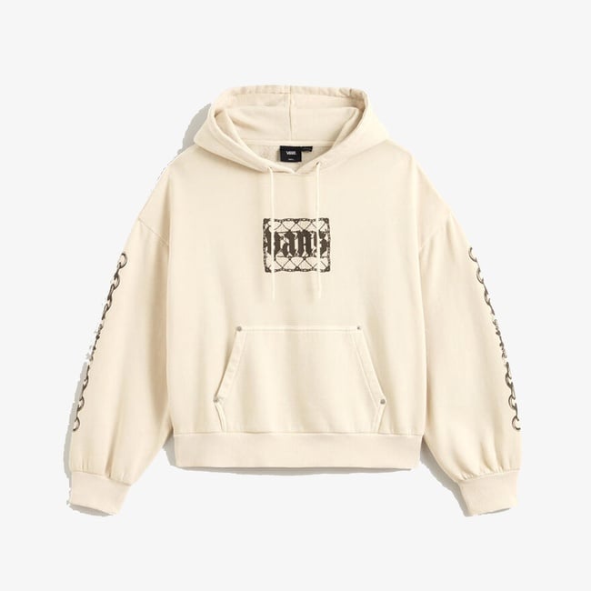  Vans After Dark Retro Hoodie Kadın Bej Sweatshırt