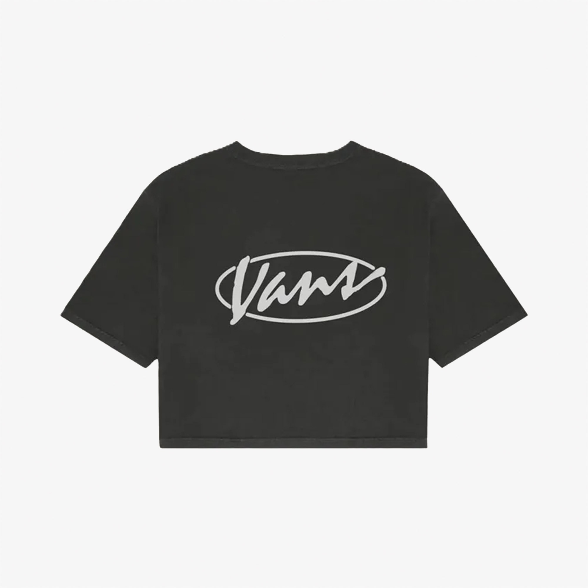 Vans Era Script Relaxed Crop Ss Kadın Siyah T-Shirt