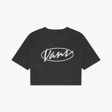  Vans Era Script Relaxed Crop Ss Kadın Siyah T-Shirt
