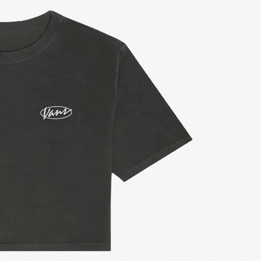  Vans Era Script Relaxed Crop Ss Kadın Siyah T-Shirt